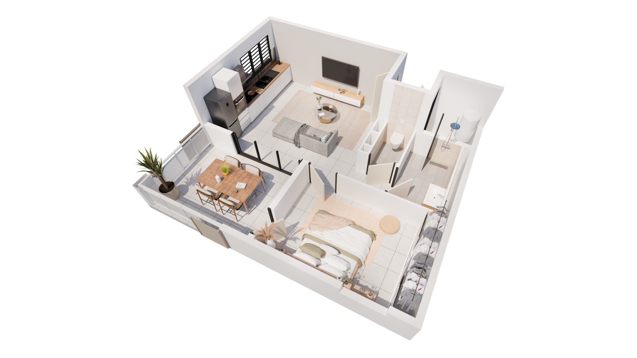 APPARTEMENT T2 DANS RESIDENCE STANDING - CENTRE-VILLE ST PIERRE
